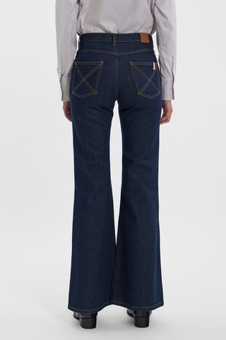 Jean flare taille haute Jane - Bleu marine