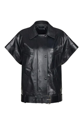 Veste en cuir d’agneau - Noir