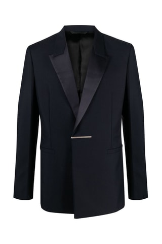 Veste en laine, mohair et soie - Bleu nuit
