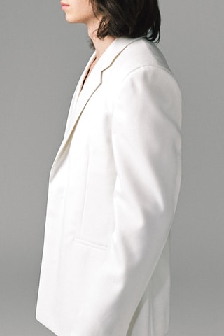 Veste en laine et mohair - Blanc
