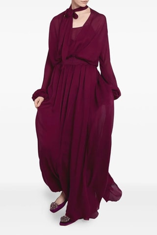 Robe longue en soie - Violet