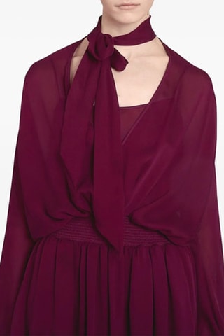 Robe longue en soie - Violet
