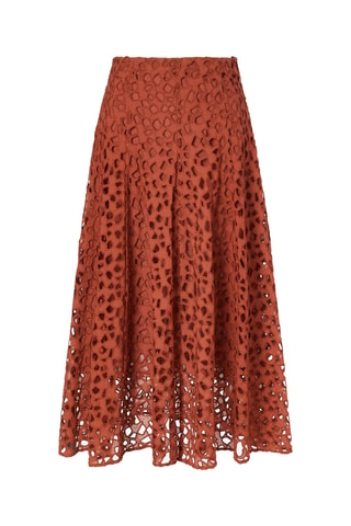 Robe patineuse en broderie anglaise - Bordeaux