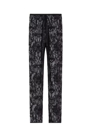 Legging en dentelle en laine - Noir