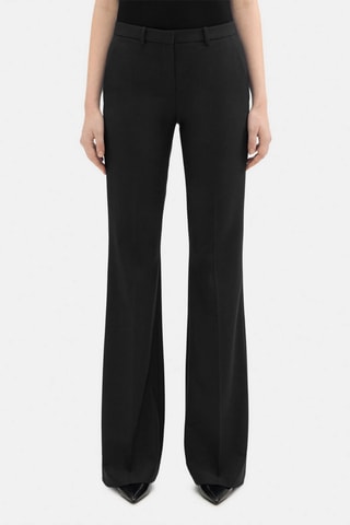 Pantalon regular en laine Demitria - Noir