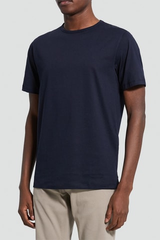 T-shirt en coton pima Precise - Bleu marine