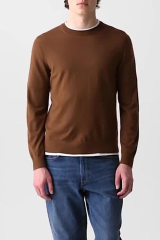 Pull en laine mérinos Regal - Marron