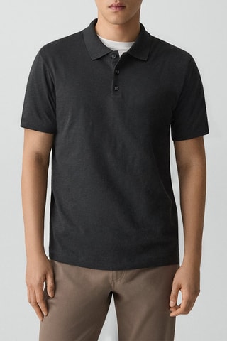 Polo en coton Pima Bron - Noir