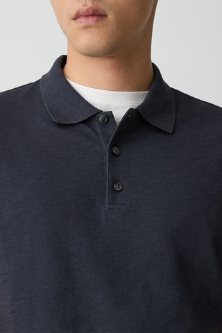 Polo en coton - Bron - Bleu marine