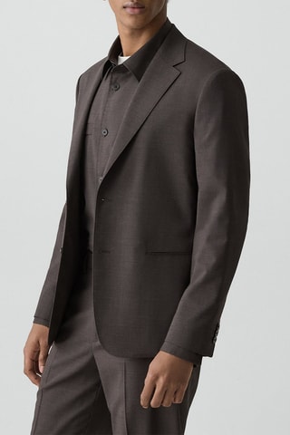 Blazer en laine Clinton - Marron