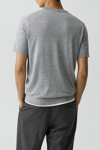 T-shirt en laine mérinos Soris - Gris clair