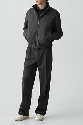 Blouson réversible en laine Motion - Gris foncé