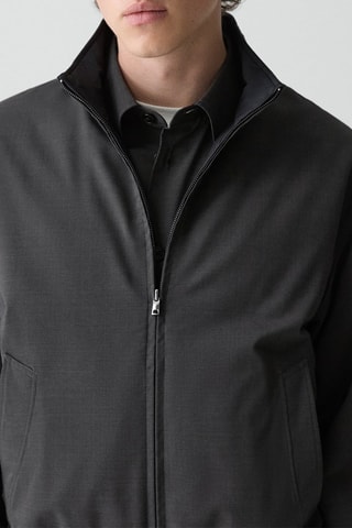 Blouson réversible en laine Motion - Gris foncé