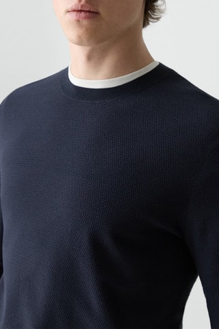 Pull en viscose Riland - Bleu marine