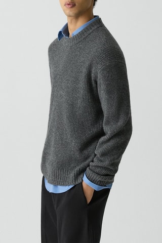 Pull en laine mérinos Astor - Gris foncé