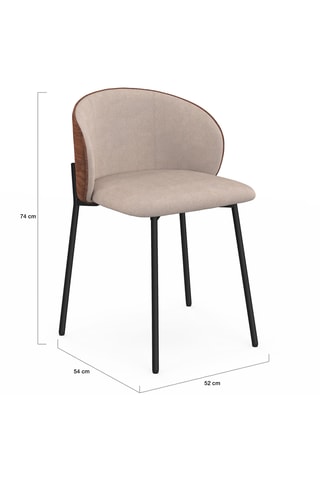 4 chaises Poppy - 52 x 74 x 54 cm