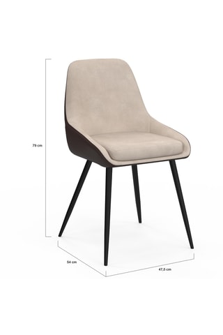 4 chaises Ornella - 47,5 x 79 x 54 cm