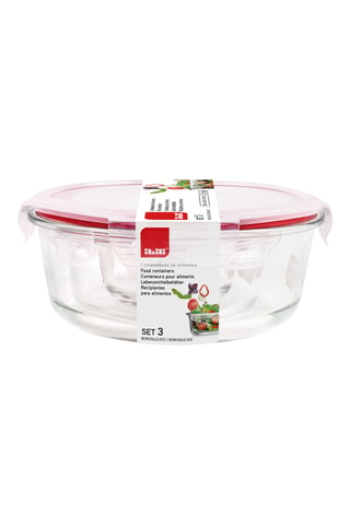 Boîtes de conservation en verre borosilicate - 3 pièces