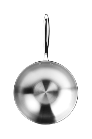 Wok en acier inoxydable Triply - 30 cm