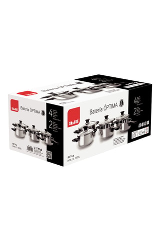 Batterie de cuisine en acier inoxydable Optima - 6 pièces