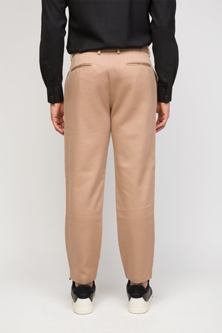 Pantalon droit en laine - Emporio Armani - Beige