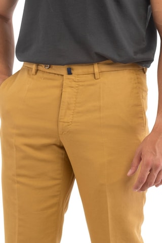 Chino en lin - Moutarde - Incotex - Jaune