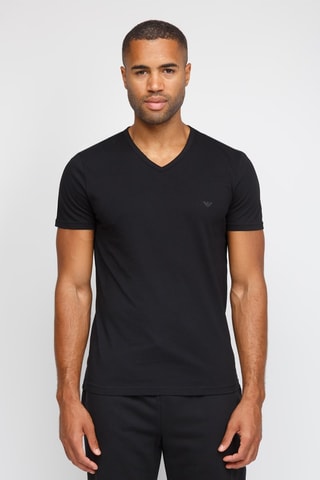 2 t-shirts - Gris chiné et noir - Emporio Armani - Noir et gris