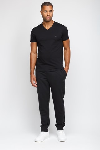 2 t-shirts - Gris chiné et noir - Emporio Armani - Noir et gris