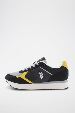 Baskets en nubuck Nobil - Noir et jaune