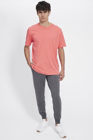 Pantalon - Gris foncé chiné - Blanc, rouge et gris