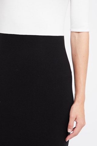 Robe fourreau  - Blanc et noir - Noir et blanc
