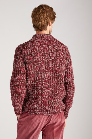 Pull slim en alpaga - Incotex - Bordeaux