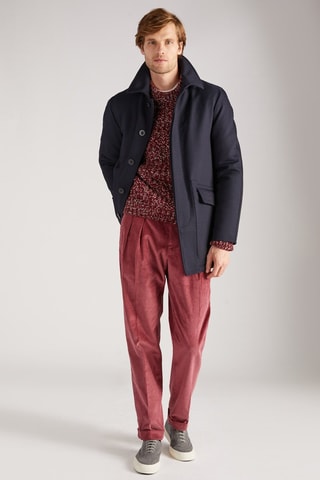 Pull slim en alpaga - Incotex - Bordeaux