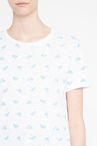 T-shirt - Blanc et bleu