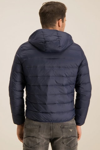 Doudoune à capuche - Bleu marine - Emporio Armani - Noir et bleu