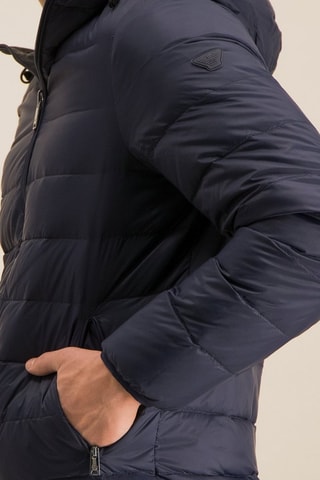 Doudoune à capuche - Bleu marine - Emporio Armani - Noir et bleu