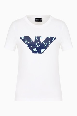 T-shirt - Blanc et bleu