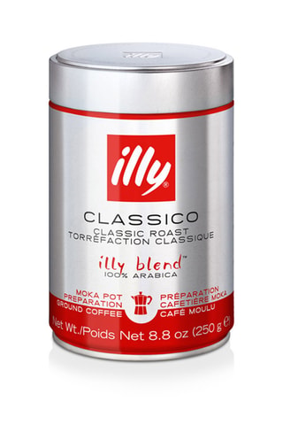 12 latas de café molido especial moka Classico Illy - 250 g