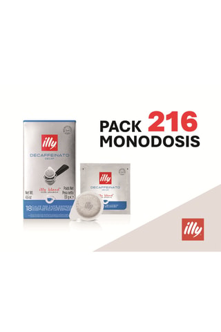 Café Descafeinado Illy - 12 x 18 monodosis