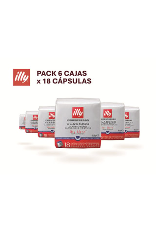 Café Classico Lungo Illy - 6 x 18 cápsulas