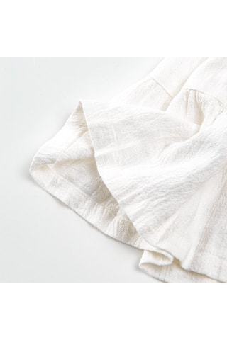 Robe-salopette en lin Blanc