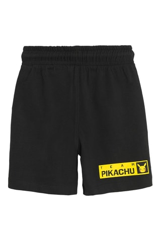 2 shorts Pikachu Pokemon - Noir et jaune