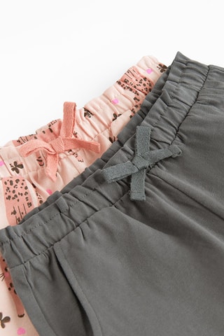 2 shorts - Gris foncé et rose