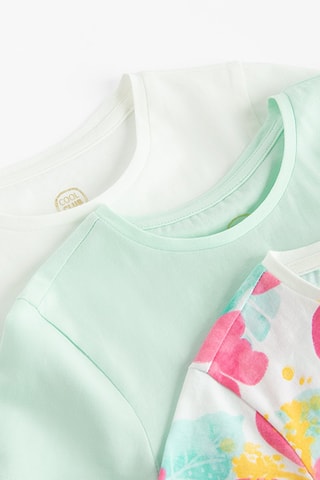 3 t-shirts - Turquoise et blanc