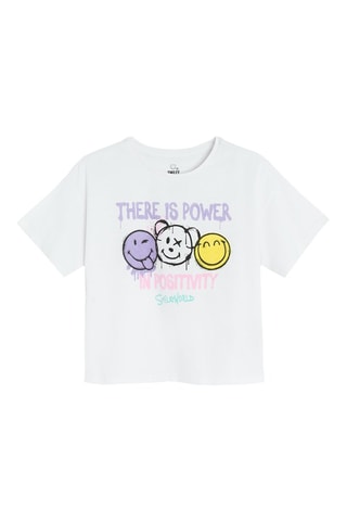 Pyjama Smiley - Blanc et mauve