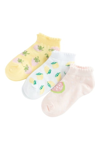 3 paires de chaussettes -  Jaune et blanc