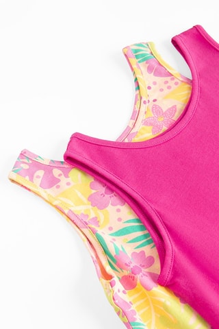 2 robes -  Fuchsia et jaune