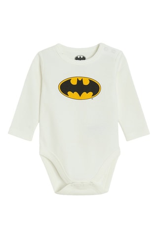3 bodys Batman La ligue des justiciers DC Comics - Ecru et jaune