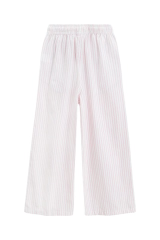 Pantalon en lin - Blanc et rose