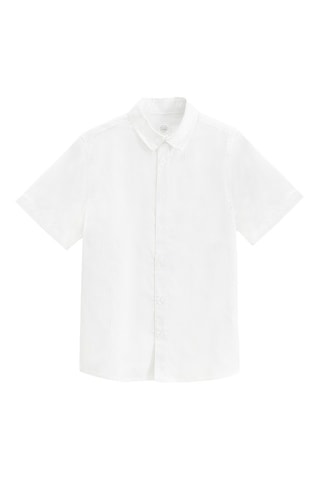 Chemise et bermuda - Blanc et Ciel chiné